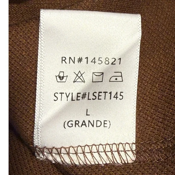 Listicle Brown V Neck Long Sleeve Sweater Top Women's Size Large NWT - Picture 8 of 8